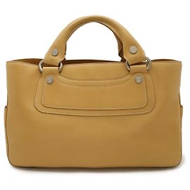 Céline Celine Boogie Bag Leather Handbag Brown Beige