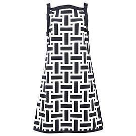Abito Mini Geometrico Hermès in Seta Nera Altro