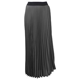 Saia midi plissada Moncler em poliéster verde Verde