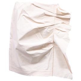 Falda mini de algodón blanco con adornos de volantes de Isabel Marant Blanco Crudo
