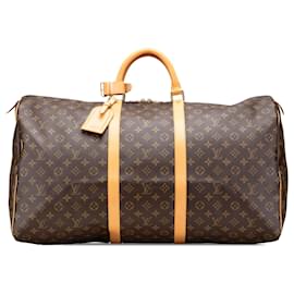 Louis Vuitton-Louis Vuitton Brown Monogram Keepall 60-Brown