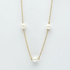 Collar Tasaki Pearl Station Dorado