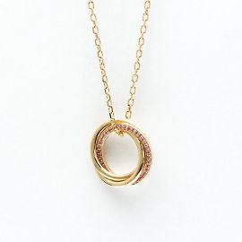 Collier Cartier Trinity en saphir rose Doré