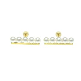 Pendientes de perlas Tasaki Balance Plus Dorado