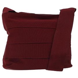 Bolsa de Ombro Vala em Lona Vermelha e Dourada Auth BA2450 da Salvatore Ferragamo Vermelho Dourado