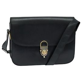 Céline Borsa a spalla CELINE in pelle blu navy e oro Auth bs25995 D'oro Blu navy