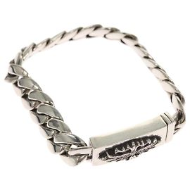 Pulsera cruz floral ID bebé Chrome Hearts Ag925 plata Auth PP637M Plata
