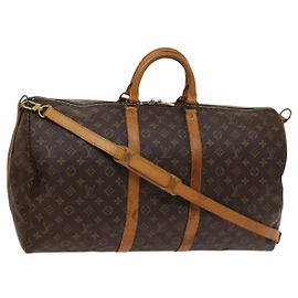 LOUIS VUITTON Monogram Keepall Bandouliere 55 Sac Boston M41414 LV Auth 123367 Monogramme