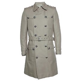 Balmain, Trench coat militar de algodón beige Otro