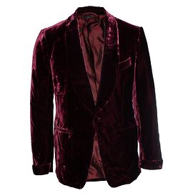 Tom Ford, Samt Shelton Blazer in Burgunderrot Rot