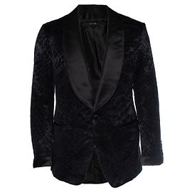 Schwarze Shelton-Jacquard-Smokingjacke von Tom Ford Schwarz