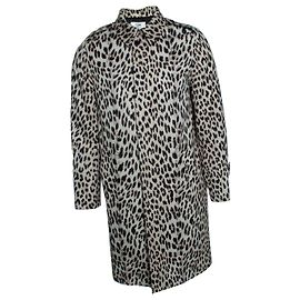 Céline Celine, Leopard print trench coat Brown