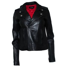 The kooples, black leather biker jacket Black