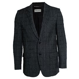 Schwarz-weißer Tweed-Blazer von Saint Laurent, 2019 Schwarz Weiß