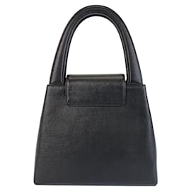 Givenchy-Givenchy Leather Circle Logo Handbag-Black