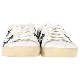 Saint Laurent-Saint Laurent SL/06 Low-Top Star Sneakers in White Leather-White,Cream