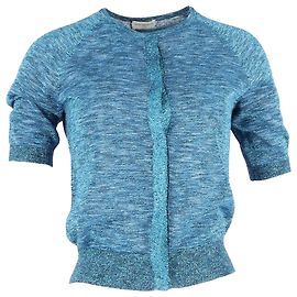 Cardigan Dries Van Noten in rayon blu Blu Blu chiaro