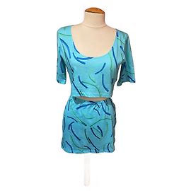 Conjunto de saia Agnès b. turquesa de algodão Turquesa
