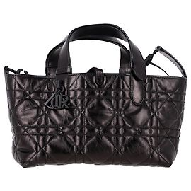 Dior Small Toujours Macrocannage Handbag in Black Leather Black