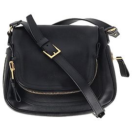 Borsa a spalla Medium Jennifer di Tom Ford in pelle nera Nero