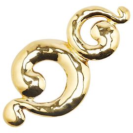 Yves Saint Laurent Spilla placcata in oro Saint Laurent D'oro Metallico