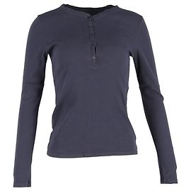 T-shirt a maniche lunghe Nili Lotan Jordan in cotone blu navy Blu Blu navy