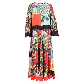 Abito maxi stampato Etro in seta multicolore Multicolore