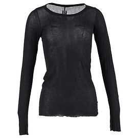 T-shirt a maniche lunghe Rick Owens in viscosa nera Nero