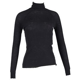 Haider Ackermann Rollkragenpullover aus schwarzer Wolle Schwarz