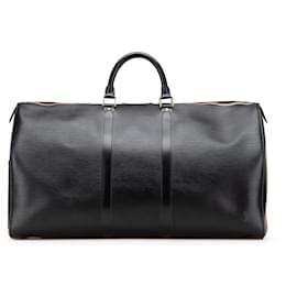Louis Vuitton-Louis Vuitton Black Epi Keepall 55-Black
