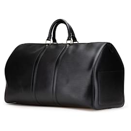 Louis Vuitton-Louis Vuitton Black Epi Keepall 55-Black