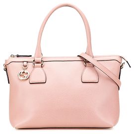 Gucci Pink Dollar Kalbsleder GG Charm Handtasche Pink