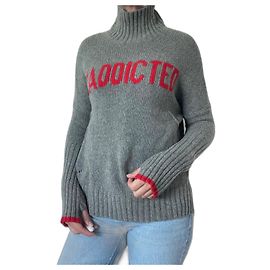 Zadig & Voltaire Jersey de lana merino gris Gris