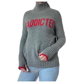 Zadig & Voltaire Merinowolle Strickpullover Grau Grau
