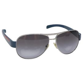 Gafas de sol deportivas PRADA de plástico azul Auth bs26017 Azul