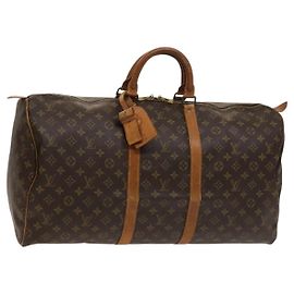 LOUIS VUITTON Monogram Keepall 55 Bolsa Boston M41424 LV Auth 124962 Monograma