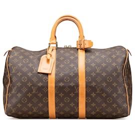Louis Vuitton-Louis Vuitton Brown Monogram Keepall 45-Brown