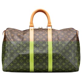 Louis Vuitton-Louis Vuitton Brown Monogram Keepall 45-Brown