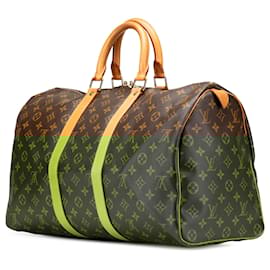 Louis Vuitton-Louis Vuitton Brown Monogram Keepall 45-Brown
