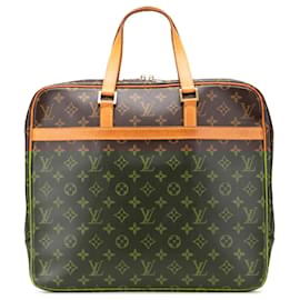 Louis Vuitton-Louis Vuitton Brown Monogram Porte-Documents Pegase-Brown