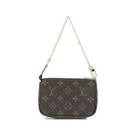 Louis Vuitton-Acessório Mini Pochette Monogram Louis Vuitton-Marrom
