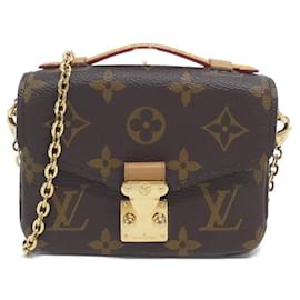 Louis Vuitton-Bolsa de Ombro Micro Metis Monograma Louis Vuitton-Marrom
