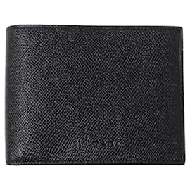 Bulgari-Bvlgari Men's Bi-Fold Leather Wallet-Black