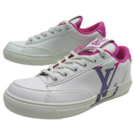 Louis Vuitton-NEW LOUIS VUITTON CHARLIE 1AAVZH 37 WHITE LEATHER SNEAKERS SHOES-Other