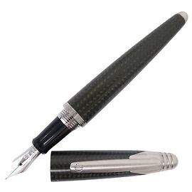 ALFRED DUNHILL AD 2000 KHAKI CARBON GREY FOUNTAIN PEN Khaki