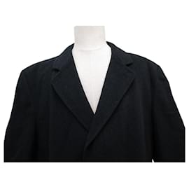 Burberry-LONG BURBERRY LONDON COAT IN BLACK CASHMERE 54 L-Black