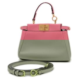 Fendi-Fendi Micro Peekaboo Shoulder Bag-Pink