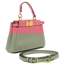 Fendi-Fendi Micro Peekaboo Shoulder Bag-Pink