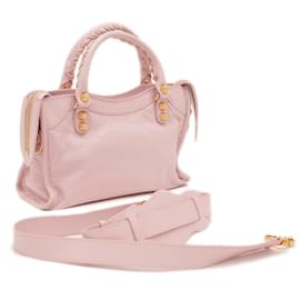 Balenciaga-Balenciaga Giant Mini City Hand Shoulder Bag-Pink