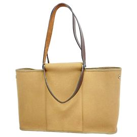 Hermès Hermes Tote Bag Cabag Elan PM Toile Officier Beige Beige